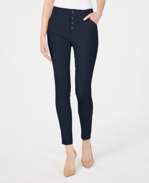 I.N.C. Button-Front Skinny Pants