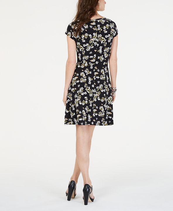 Michael Kors Floral-Print Cutout Dress, in Regular & Petite Sizes