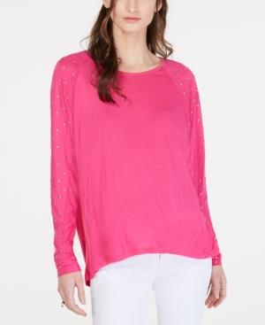 Michael Michael Kors Ladies Studded-sleeve Top - TopLine Fashion Lounge