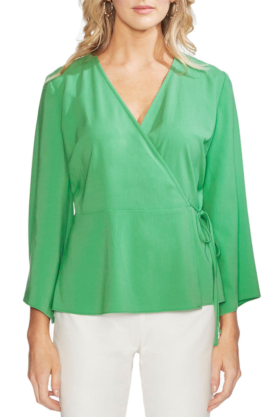 Vince Camuto Peplum-Hem Wrap Top - TopLine Fashion Lounge