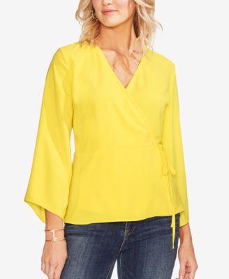 Vince Camuto Peplum-Hem Wrap Top - TopLine Fashion Lounge