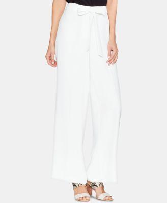 Women's Vince Camuto Parisian Crepe Belted Wide Leg Pants - TopLine Fashion Lounge