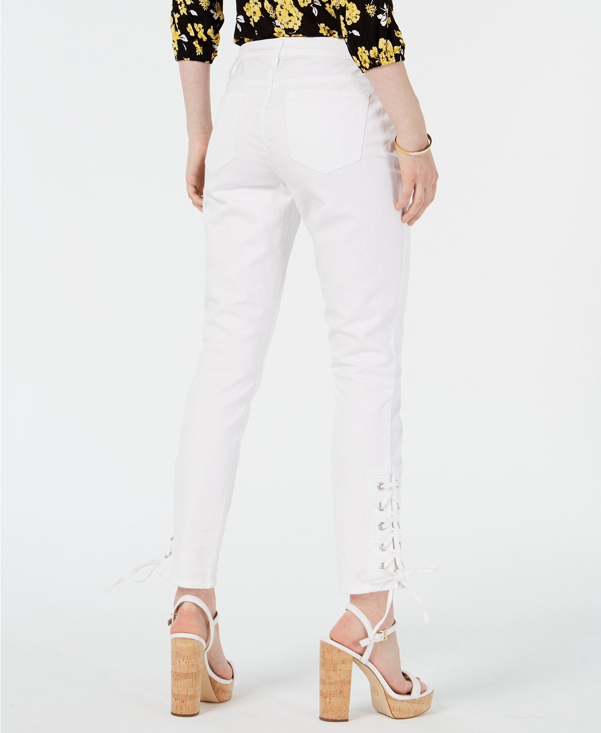 Michael Michael Kors Grommet Laced-Hem Skinny Jeans, Regular & Petite - TopLine Fashion Lounge
