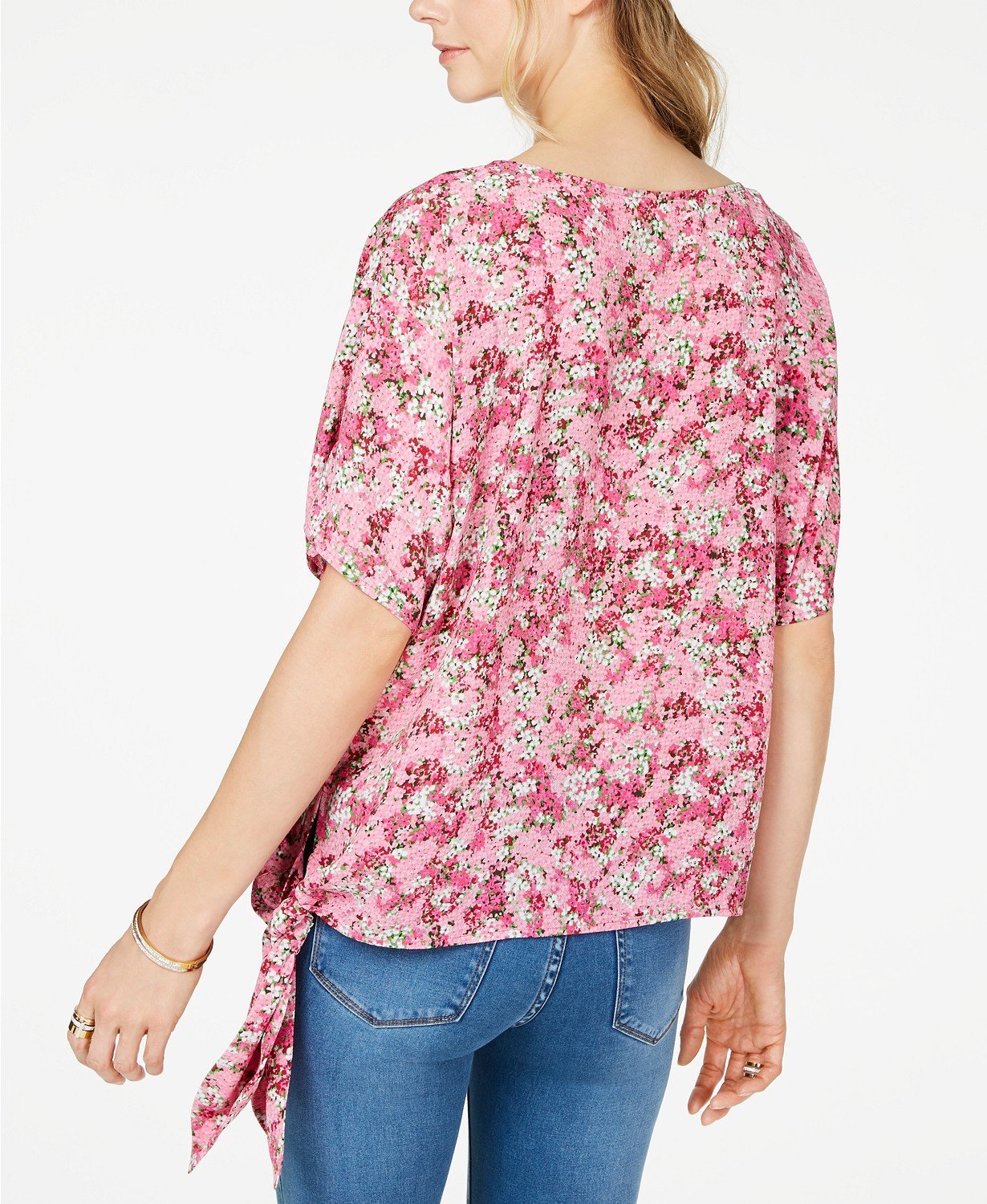 Michael Michael Kors Enchanted Blooms Side-Tie Top, Regular & Petite - TopLine Fashion Lounge