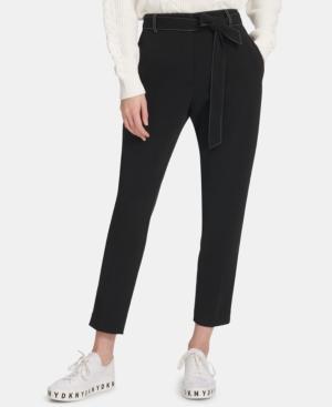 Dkny Tie-Waist Straight-Leg Pants - TopLine Fashion Lounge