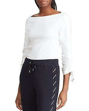 Lauren Ralph Lauren Cinched-Sleeve Top