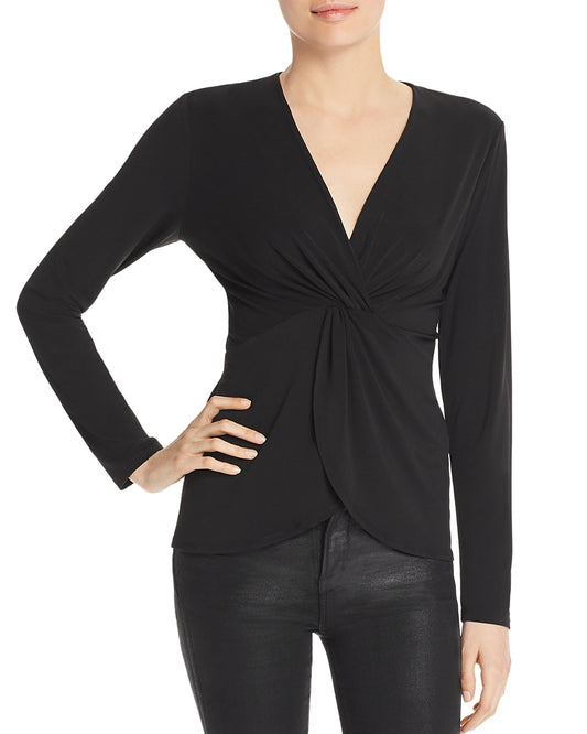 Le Gali Womens Liana Twist-Front Long Sleeves Blouse