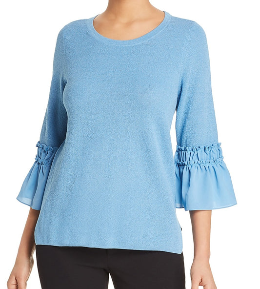 Le Gali Womens Sweater Light Small Bell Sleeve Pullover S