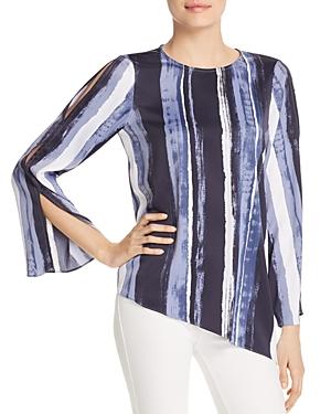 Kenneth Cole Womens Bell Sleeve Asymmetric Blouse - TopLine Fashion Lounge