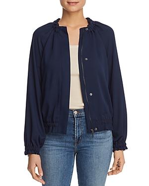 Kenneth Cole Womens Fall Gathered Bomber Jacket