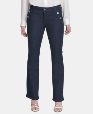 DKNY Womens Sailor Denim High Rise Flare Jeans - TopLine Fashion Lounge