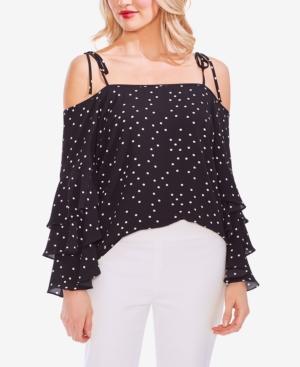 Vince Camuto Ruffled Cold-Shoulder Top - TopLine Fashion Lounge