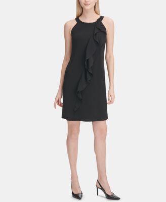 Calvin Klein Ruffled Halter Dress - TopLine Fashion Lounge