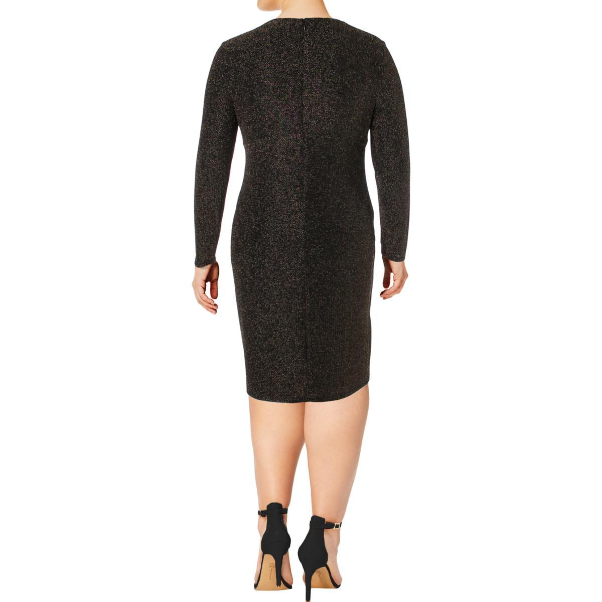 Lauren Ralph Lauren Womens Metallic Ruched Semi-Formal Dress - TopLine Fashion Lounge