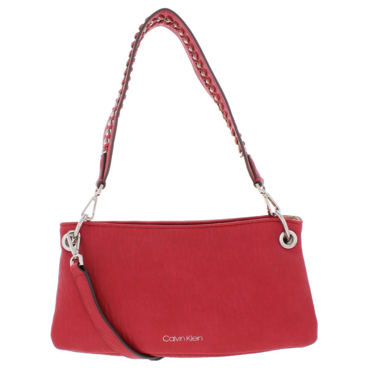 Calvin Klein Women's Raya Faux Leather Convertible Demi Handbag - TopLine Fashion Lounge