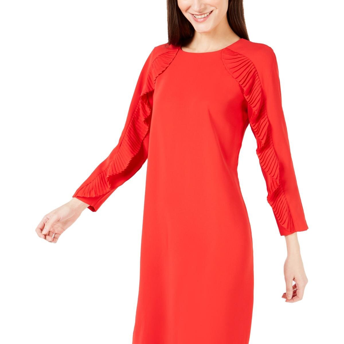 Alfani Pleated Ruffle Sleeve Dress - TopLine Fashion Lounge
