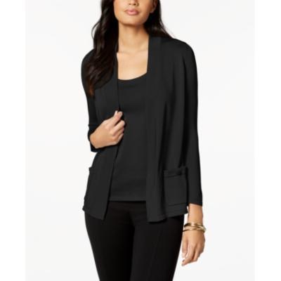 ANNE KLEIN Womens Black Long Sleeve Scoop Neck Sweater Size: L - TopLine Fashion Lounge