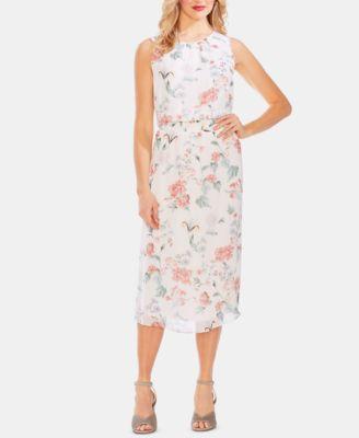 Vince Camuto Floral-Print Midi Dress - TopLine Fashion Lounge