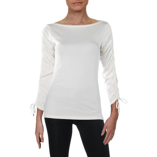 Lauren Ralph Lauren Drawstring-Sleeve Top