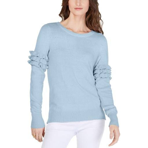 MICHAEL Michael Kors Cotton Ruffle-Sleeve Sweater, Regular & Petite Sizes