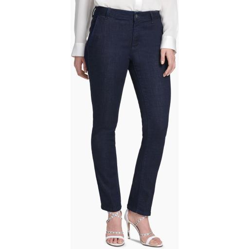 DKNY Womens Navy Straight Leg Jeans