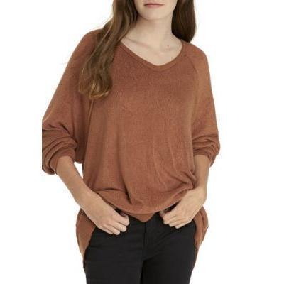 Free People Take It Off Oversized V-Neck S Terracotta L - 