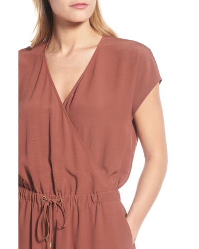 Eileen Fisher Wide Leg Jumpsuit (Russet) Women's Jumpsuit & Rompers One Piece