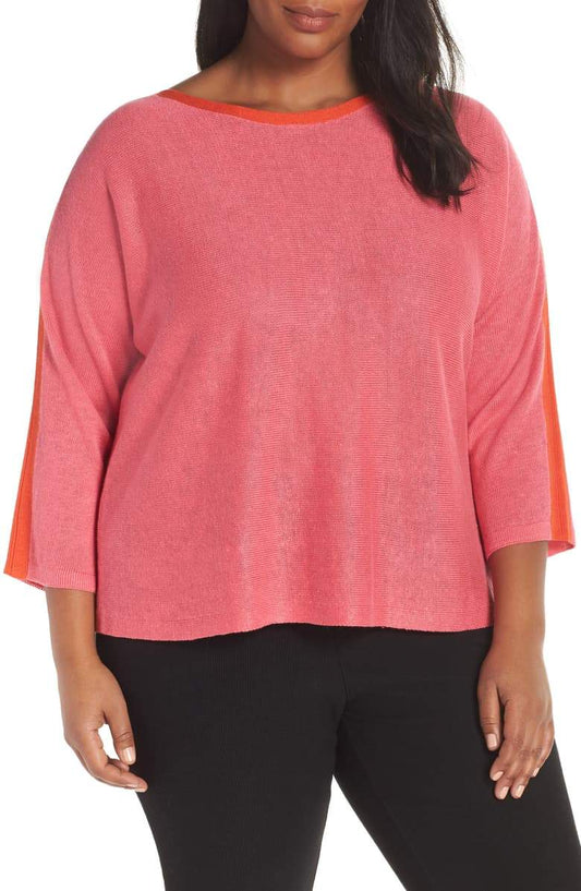 Eileen Fisher Organic Linen Boat-Neck Top - TopLine Fashion Lounge