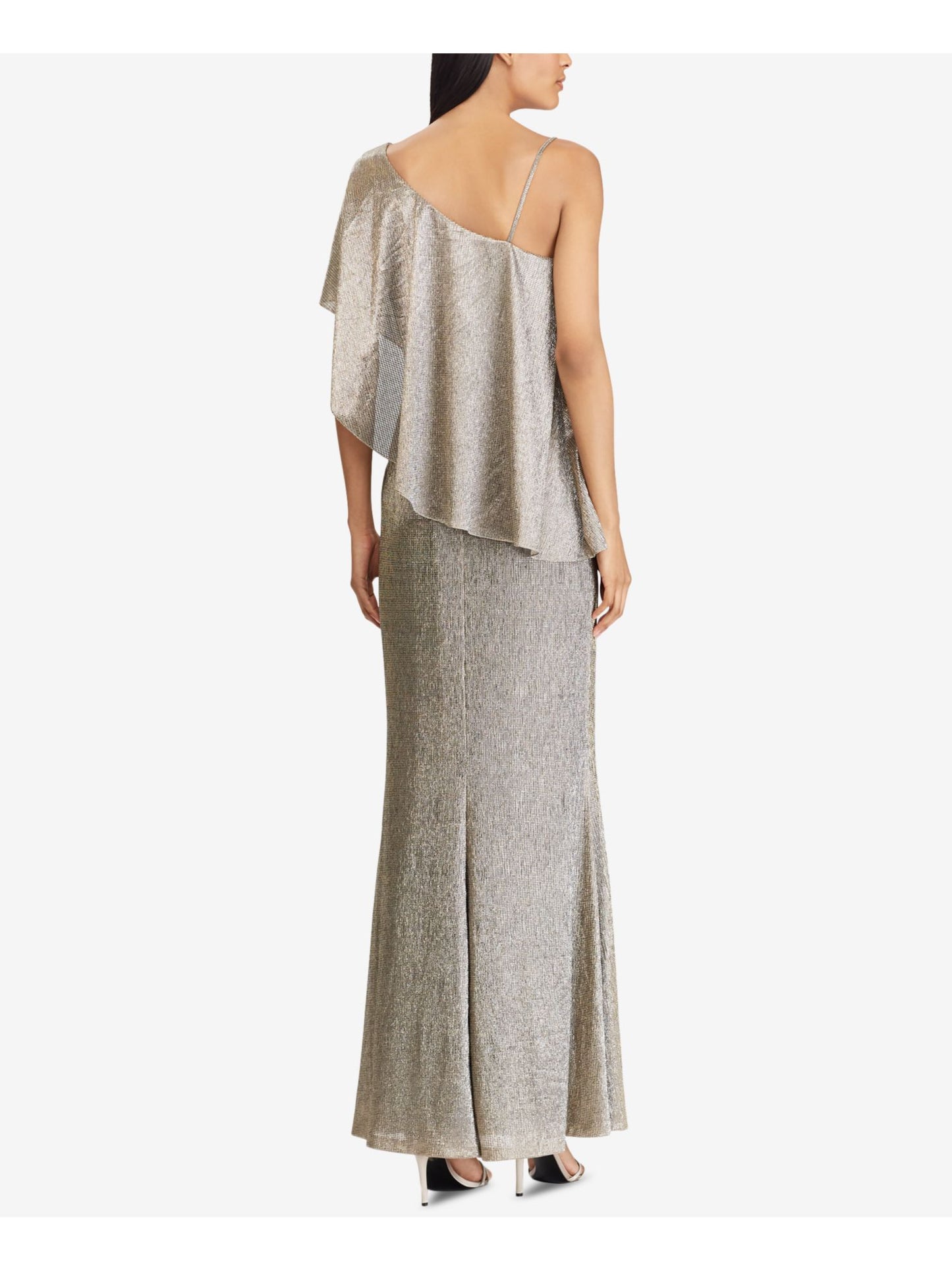 Ralph Lauren Womens Metallic Gown Dress