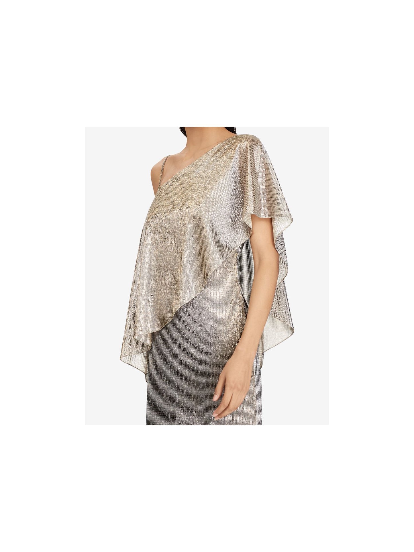 Ralph Lauren Womens Metallic Gown Dress