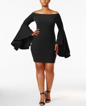 Soprano Trendy Plus Size Bell-Sleeve Dress - TopLine Fashion Lounge