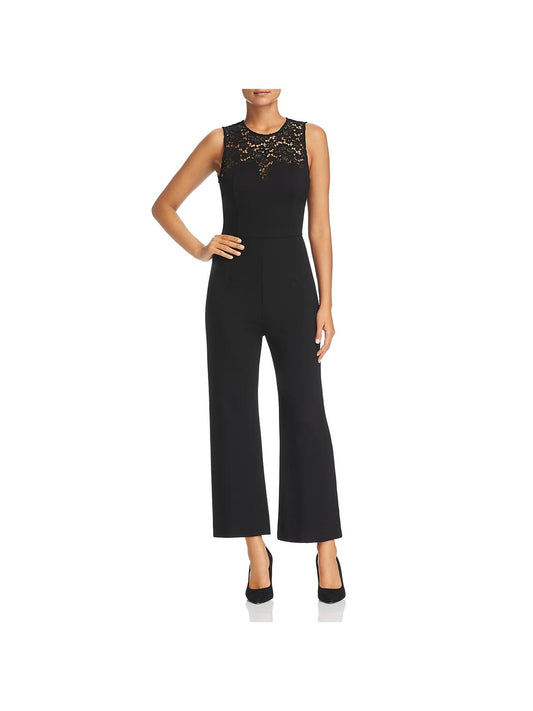 Three Dots Womens Lace Sleeveless Jumpsuit