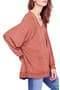 Free People Take It Off Oversized V-Neck S Terracotta L - 