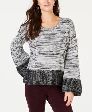 Style Co Marled Colorblocked Sweater Black Combo L