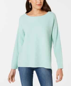 Style Co Ribbed Boatneck Sweater Creat Mint Ice M