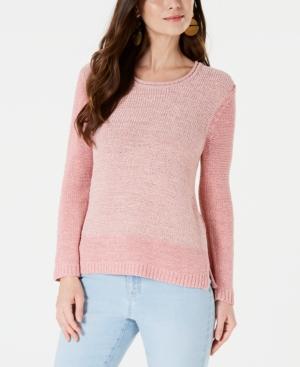 Style Co Knit Sweater HibiscusFrench Tulip L