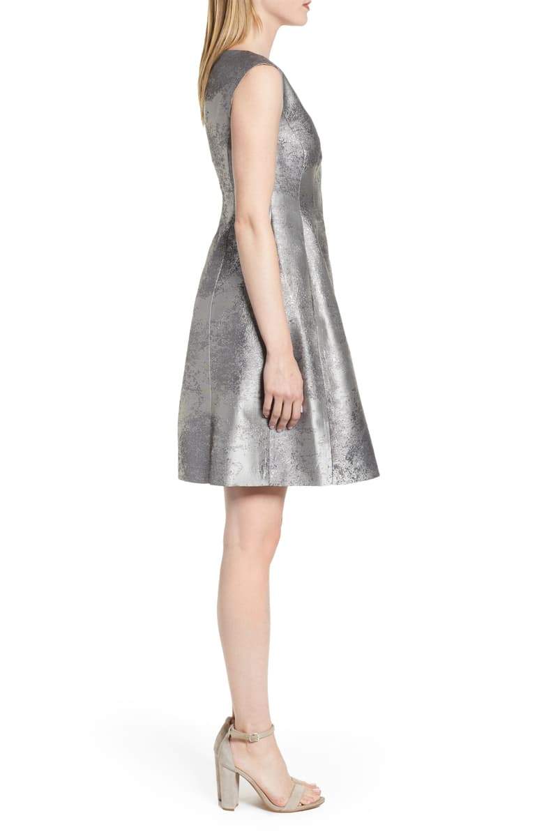 Anne Klein Womens Metallic Sleeveless Cocktail Dress - TopLine Fashion Lounge