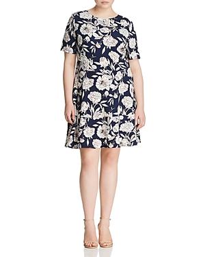 Love Ady Womens Plus Crepe Floral Cocktail Dress - TopLine Fashion Lounge