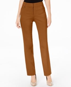 JM Collection Straight-Leg Pants Red Maple 14