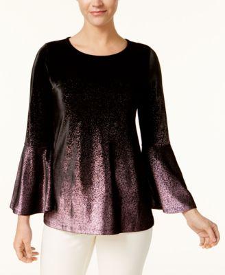 KN FOIL VELVET TOP - TopLine Fashion Lounge