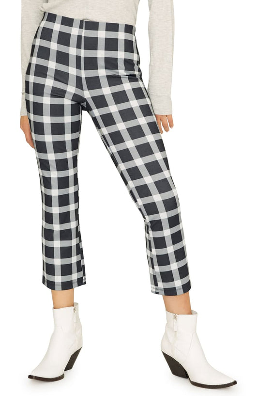 Sanctuary Womens Cyber Disco Plaid Cropped Leggings - TopLine Fashion Lounge