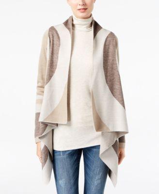 Inc International Concepts Printed Asymmetrical Cardigan - TopLine Fashion Lounge
