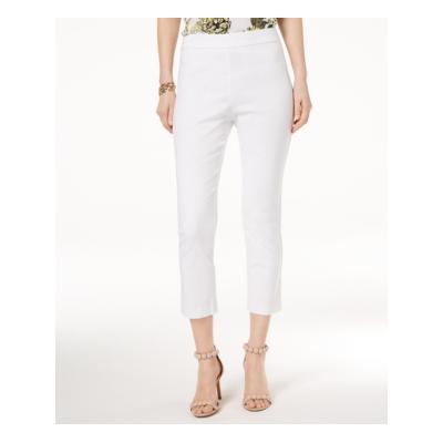 INC Womens White Ruffled Wear to Work Pants