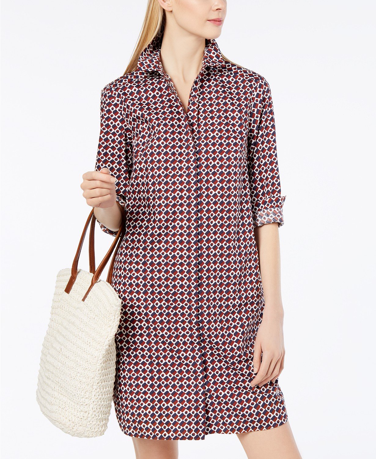 Max Mara Weekend Max Mara Cotton Plaid Shirtdress