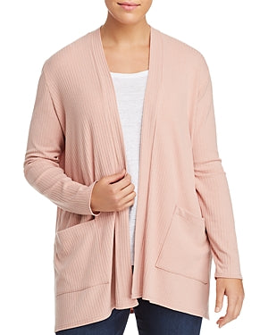 Love Ady Plus Ribbed Open-Front Cardigan - 100% Exclusive