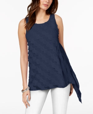 Alfani Scalloped Asymmetrical Tank Top