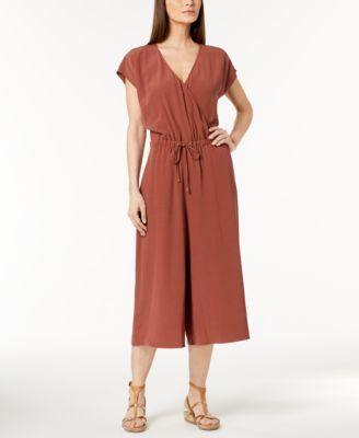 Eileen Fisher Wide Leg Jumpsuit (Russet) Women's Jumpsuit & Rompers One Piece - TopLine Fashion Lounge