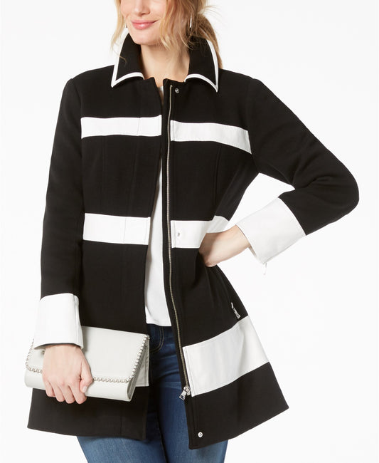 I.N.C. Colorblocked Ponté Knit Coat