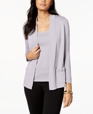 ANNE KLEIN Womens Black Long Sleeve Scoop Neck Sweater Size: L - TopLine Fashion Lounge