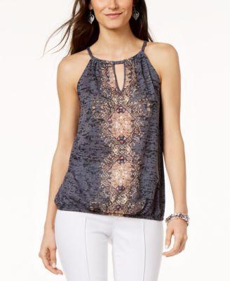 INC Womens Embellished Printed Halter Top - TopLine Fashion Lounge